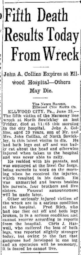 1916 Accident death of John Collins.jpg